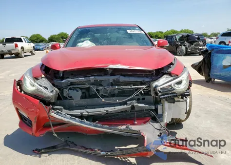 2017 Infiniti Q50 Red Sport 400 из США, поврежденный, VIN JN1FV7AP5HM850472